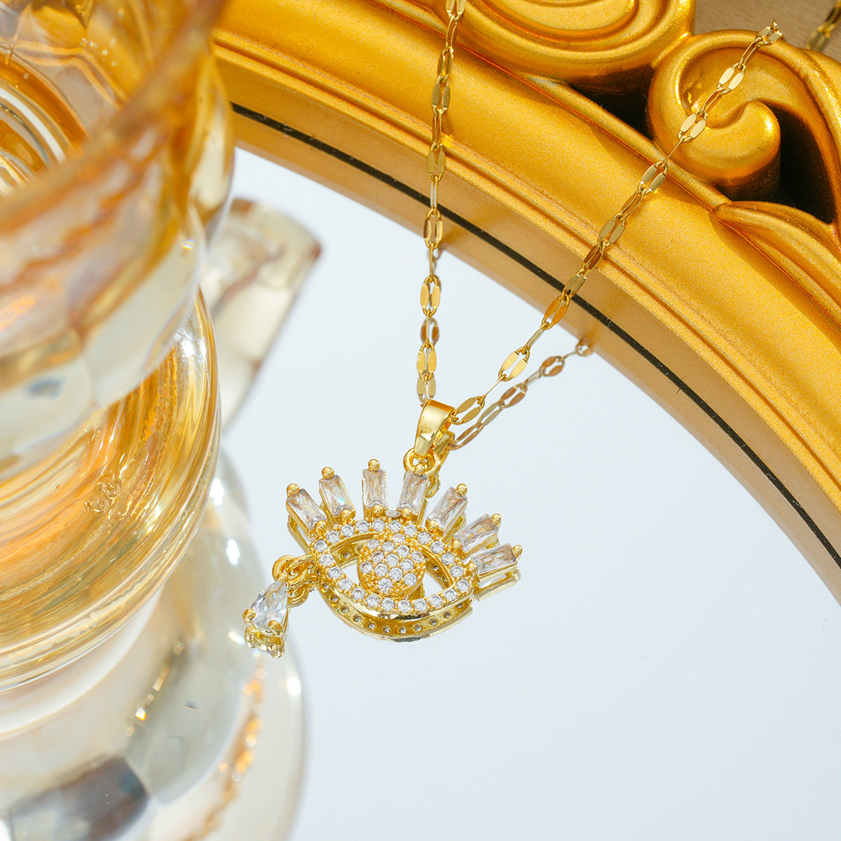 Zircon Devil's Eye Light Luxury Minority Elegant Female Necklaces