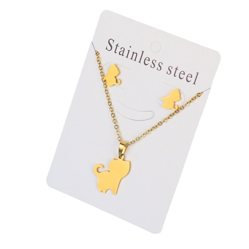 Butterfly Unicorn Sweet Personality Simple Stainless Steel Necklaces
