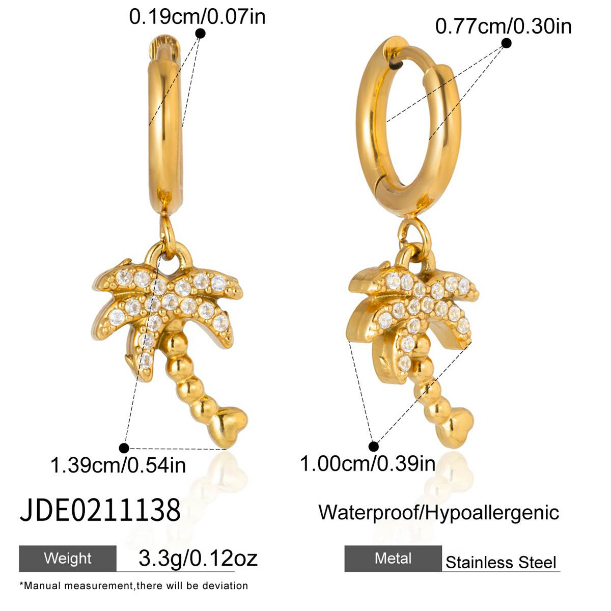 Gold Stainless Steel Zircon Marine Light Luxury High Sense Bracelets