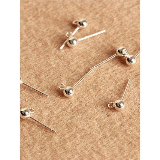 Band Sterling Sier Sliver Beads Scattered Tassel Accessory Strap Stud Earrings