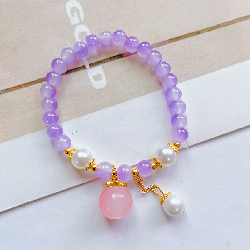 Women's Two-tone Gradient Fashion Simple Crystal Jewelry Bracelets