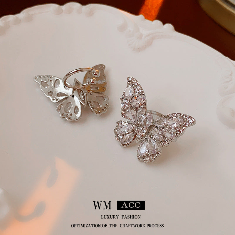 Women's Butterfly Cold Style Small Ear Clip Fashion Temperament Earrings