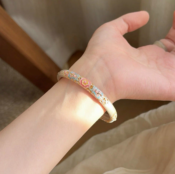 Begonia Curly Pattern Female Chinese Style Bracelet
