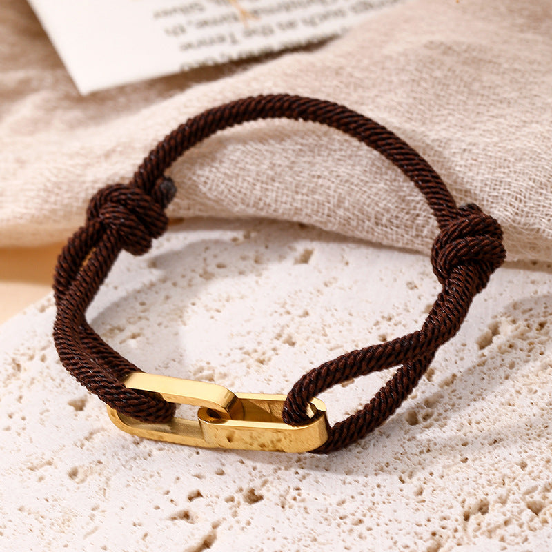 Vachette Clasp Adjustable Stainless Carrying Strap Bracelets
