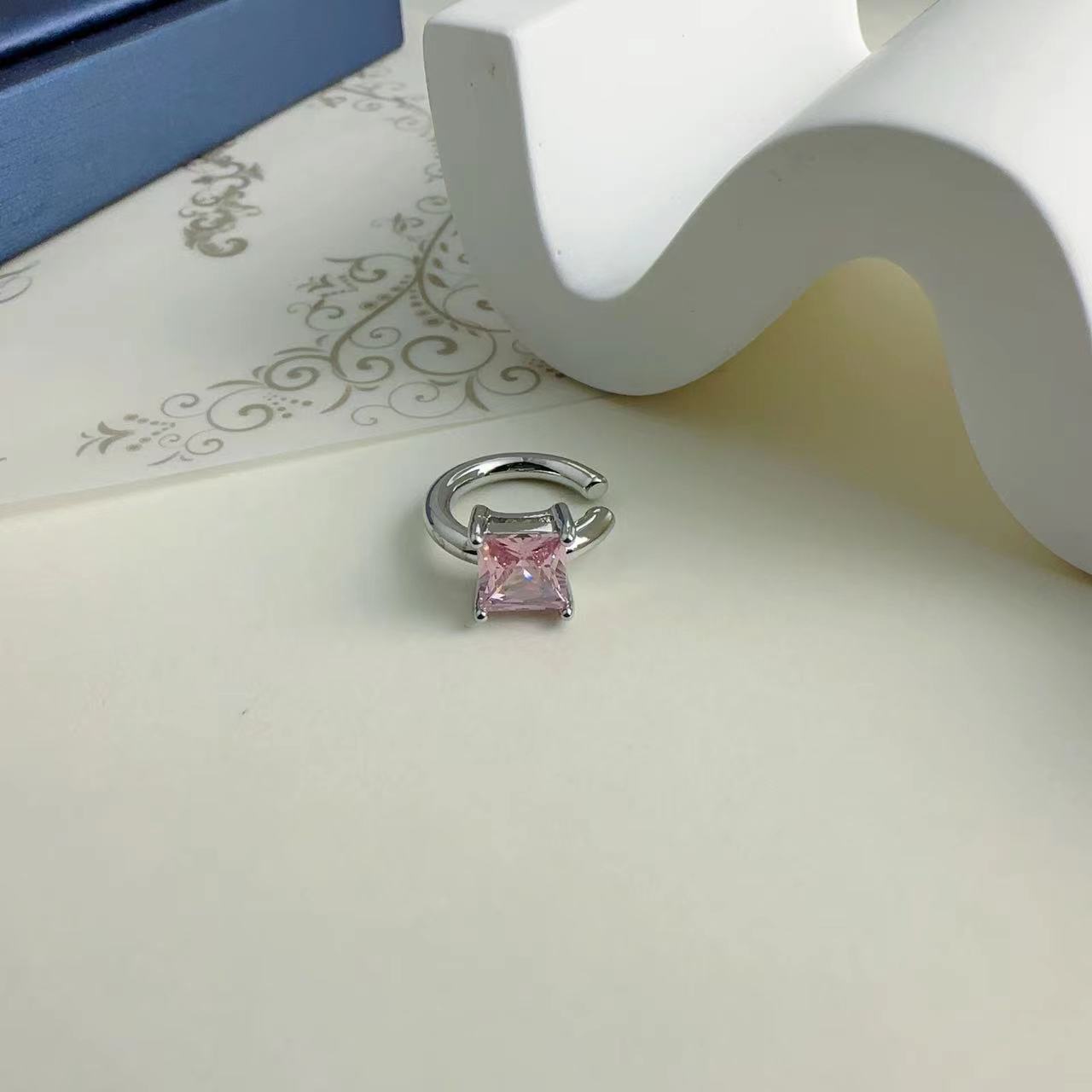 Women's Geometric Zircon Bone Light Luxury Minority Trendy High-grade Rings