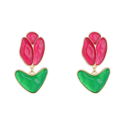 Fresh Tulip Day Fashion Niche Design Earrings