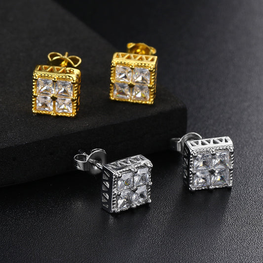 Men's Hip Hop Cube Sugar Fashion Micro Rings