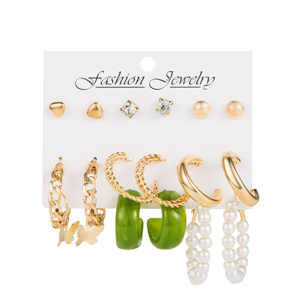 Butterfly Suit Creative Snake-shaped Sword Mushroom Earrings