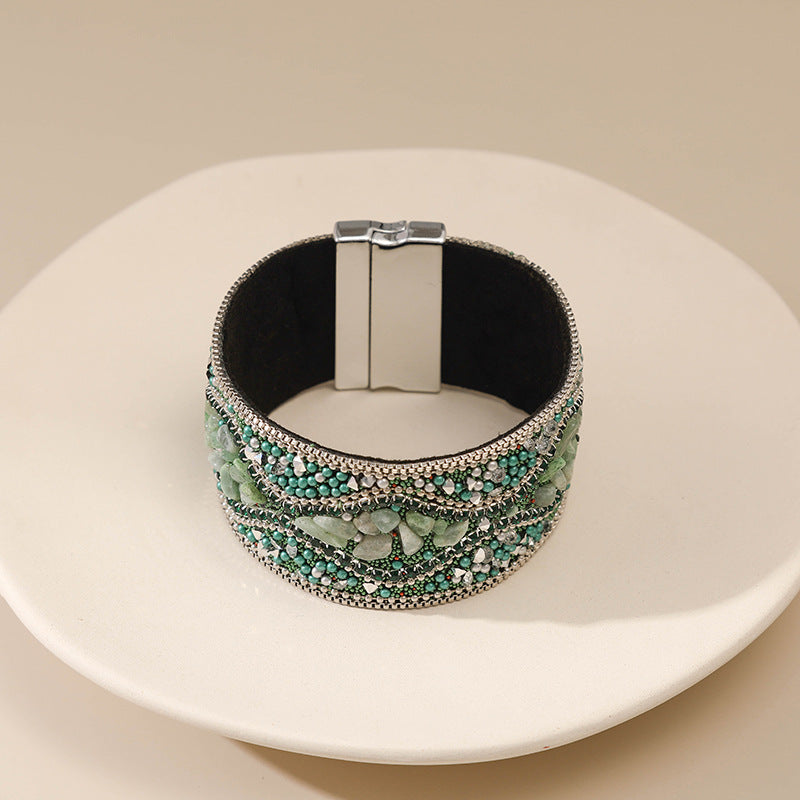 Christmas Gift Bohemian Handmade Gravel Bead Ethnic Bracelet