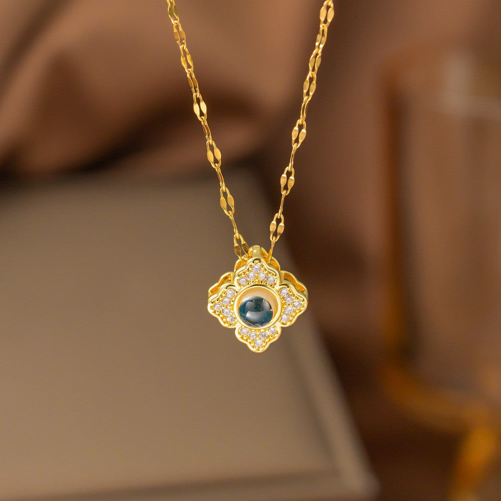 Languages Say Love You Female Light Luxury Minority Design Pure Necklaces