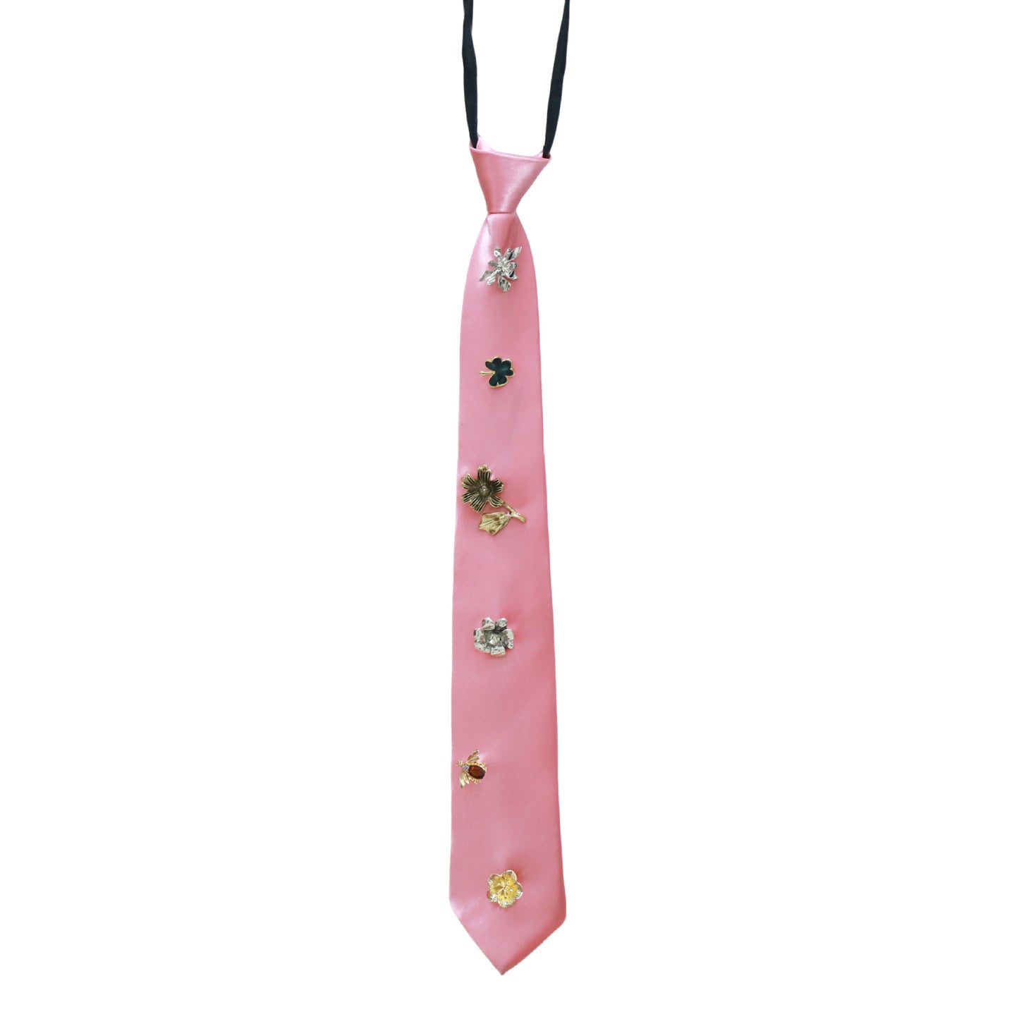 Creative Retro Suit Tie Personalized Alloy Flower Necklace