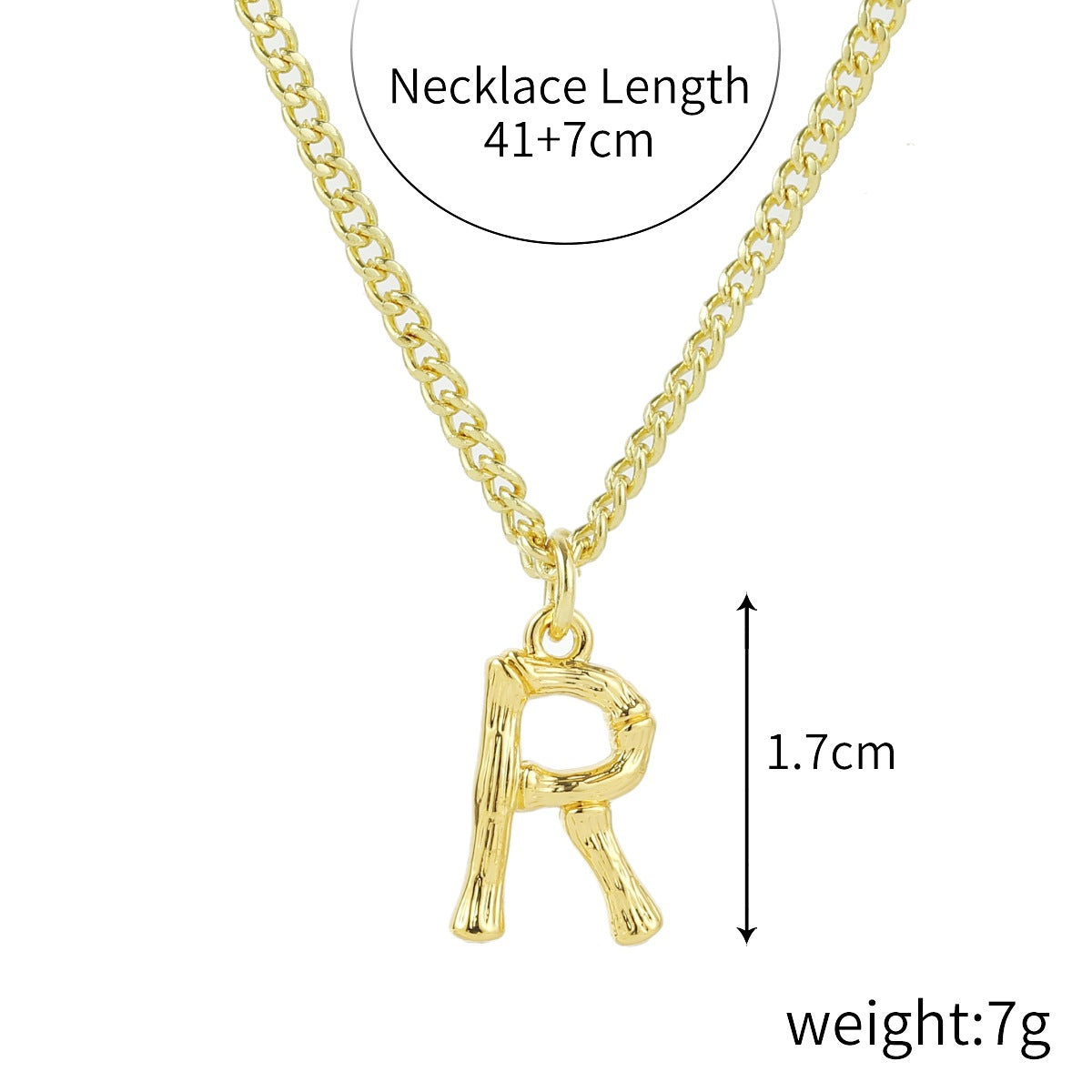 Women's Style Ornament Bamboo Letter Pendant Clavicle Necklaces