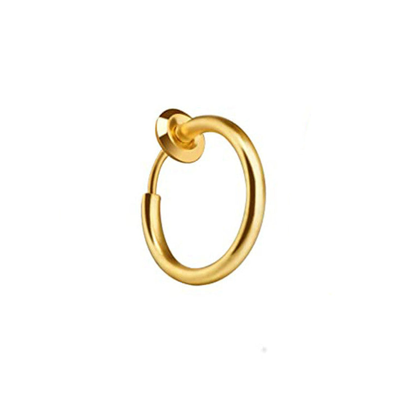 Unisex Pseudo Elastic Clip-on Round Spring Earrings