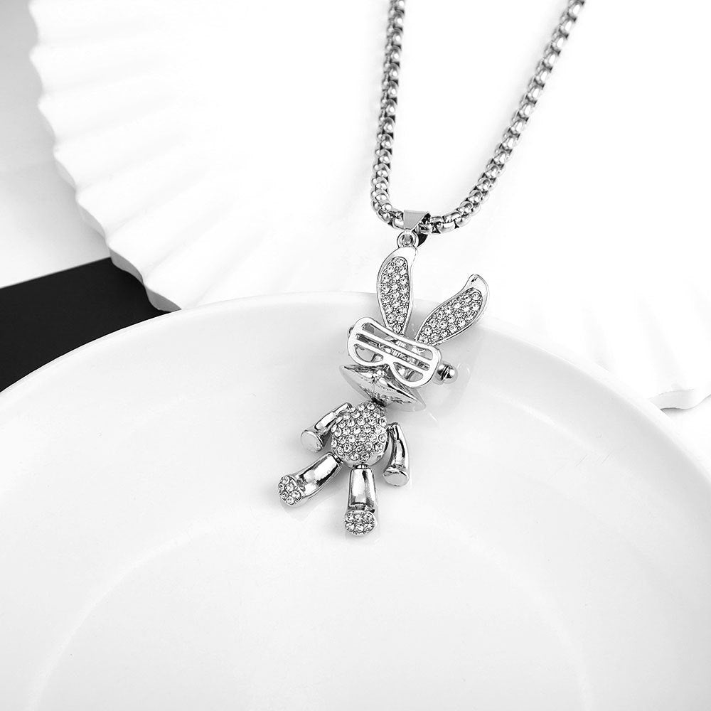 Women's & Men's Diamond Rabbit For And Hip Hop Pendant Necklaces