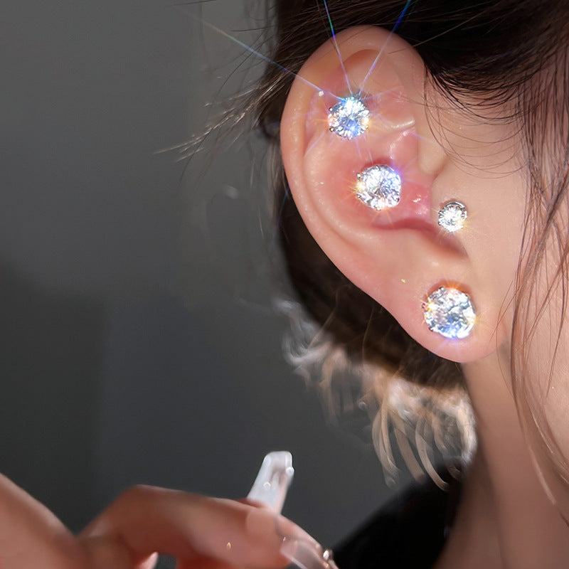 Men's One's Ears Magnetic Female Bone Pin Earrings
