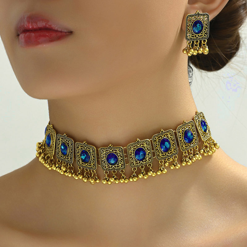 Indian Ethnic Style Vintage Gemstone Beads 2 Necklaces