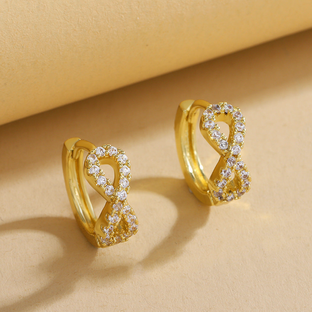 Korean Style Fashion Temperament Digital Personalized Creative Earrings