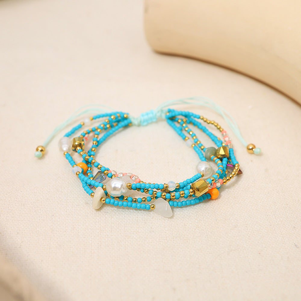 Women's Style Bead Handmade Braided Holiday Versatility For Traveling Ethnic Bracelets