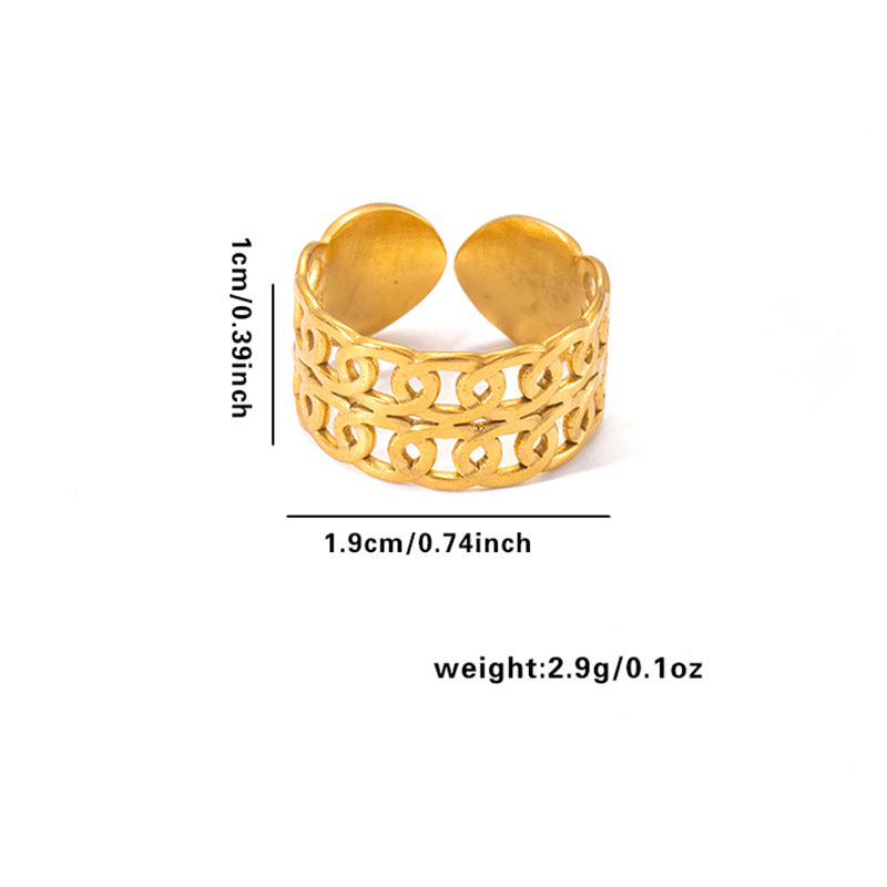 Women's Personality Vintage Ethnic Style Plated Love Ring