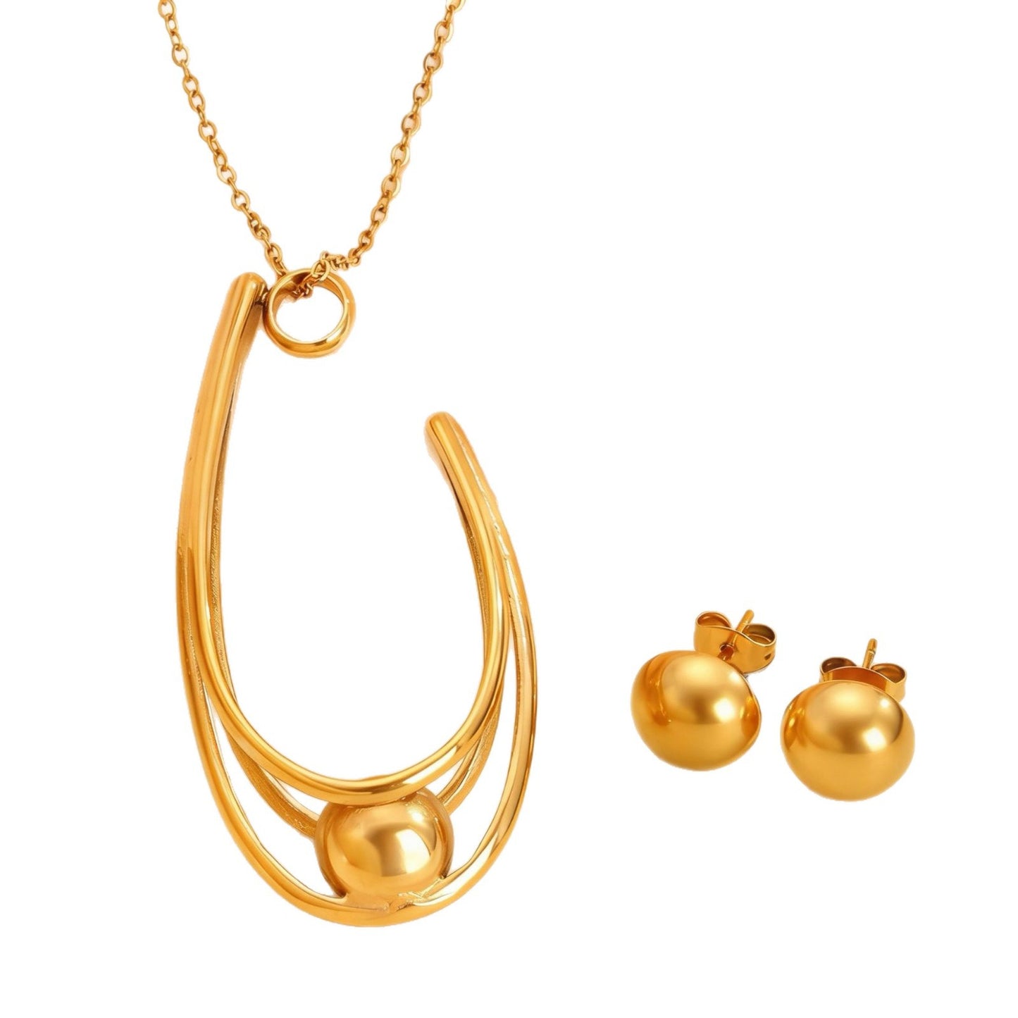 Women's Suit Geometric High Quality Stainless Steel Jewelry Set