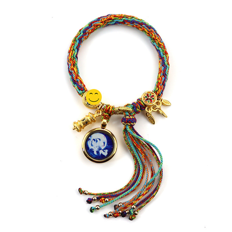 Buddha Colorful Style Reincarnation God Wealth Carrying Strap Bracelets