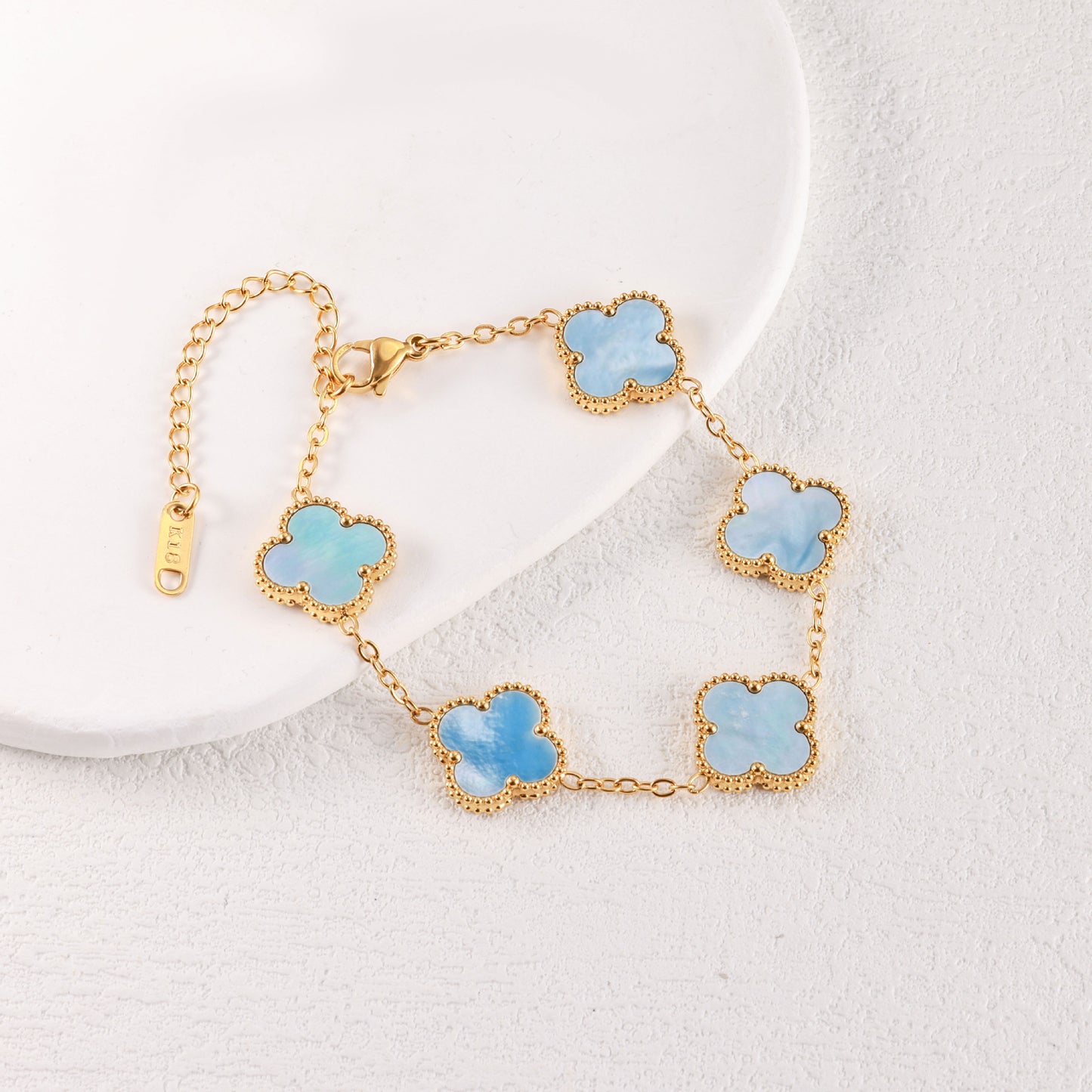 Women's Gold Coating Double-sided Fritillary Light Luxury High-grade Sense Minority Bracelet