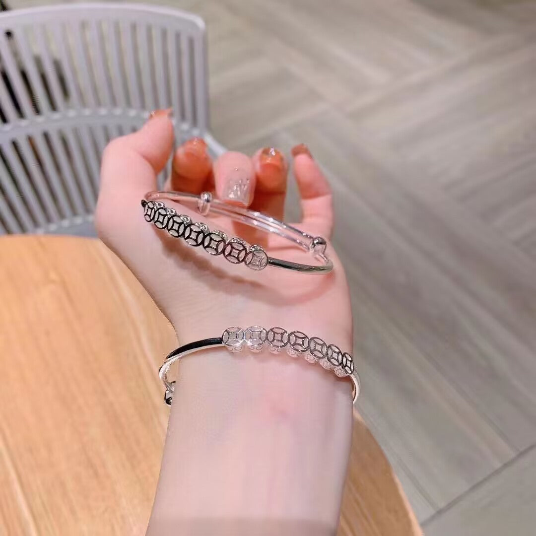Lucky Copper Coin Fashion Simple Niche Light Bracelet