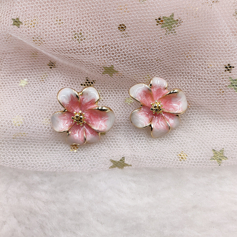 Women's Flower Ear Seaside Vacation Niche Design High Earrings