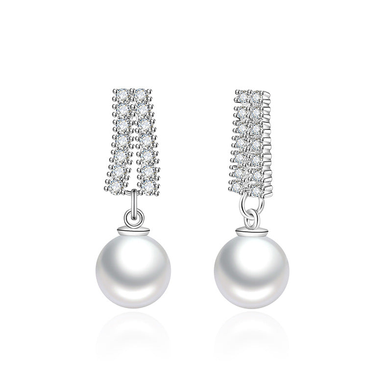 Women's Fashion Korean Style Pearl Jewelry Earrings