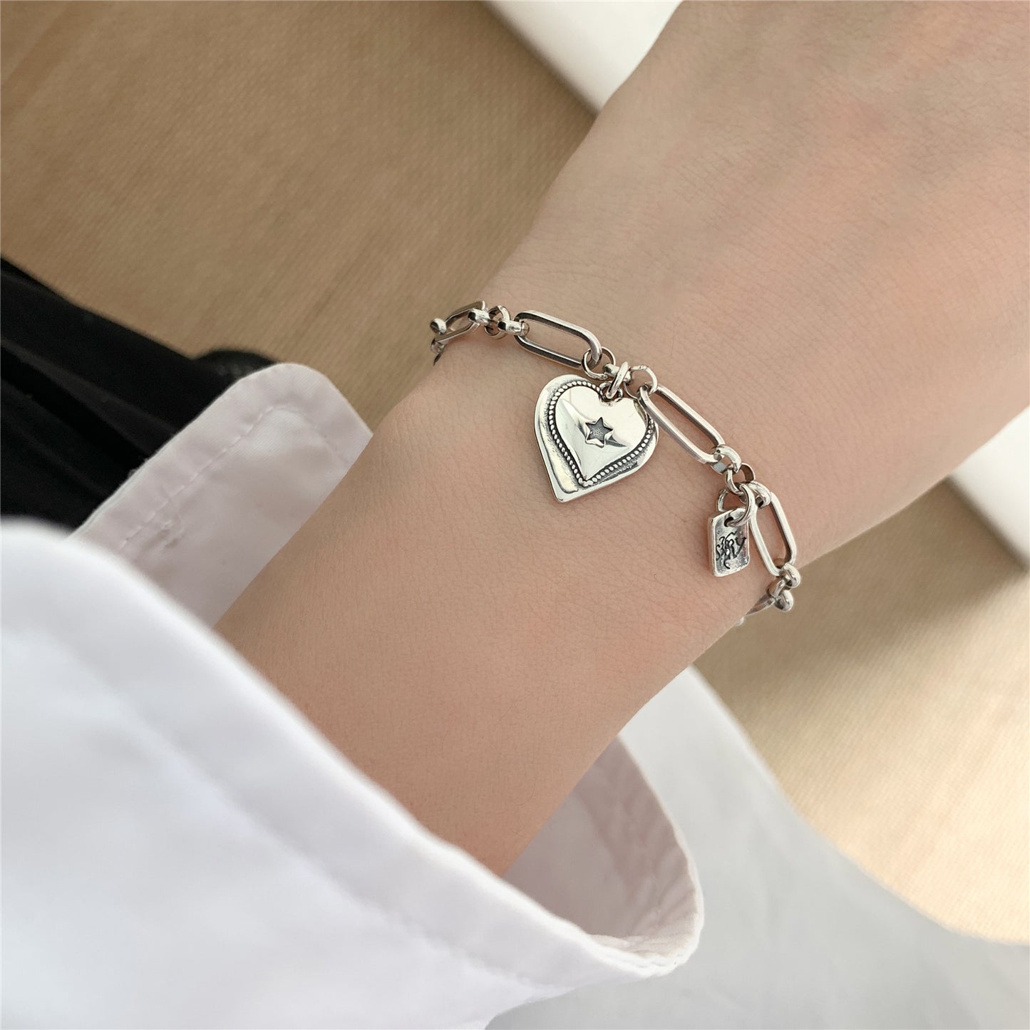 Women's Fashion Retro Heart Versatile Personality Simplicity Bracelets