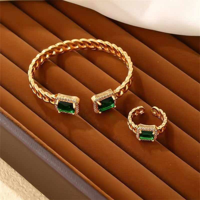 Retro Affordable Luxury Stylish Opening Round Bracelet