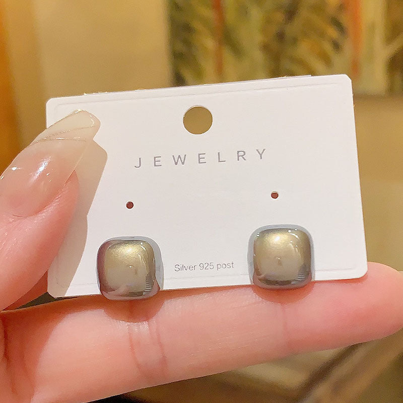 Festive Geometric Small Square Pearl Fashionable Light Rings