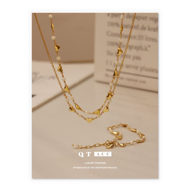 Brass Gold Plated French Simplicity Exquisite Affordable Necklaces