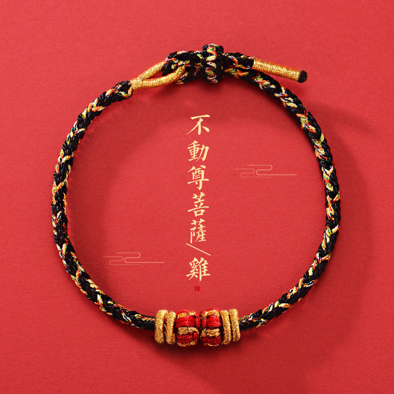 Wrist Chain Birth Buddha Handwoven Red Bracelet