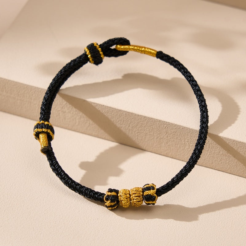 Life Red Rope Beaded Hand Woven Braid Bracelets
