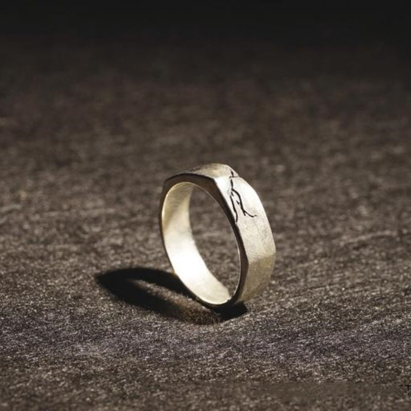 Crack Female Male Thailand Sier Trendy Open Adjustable Ring