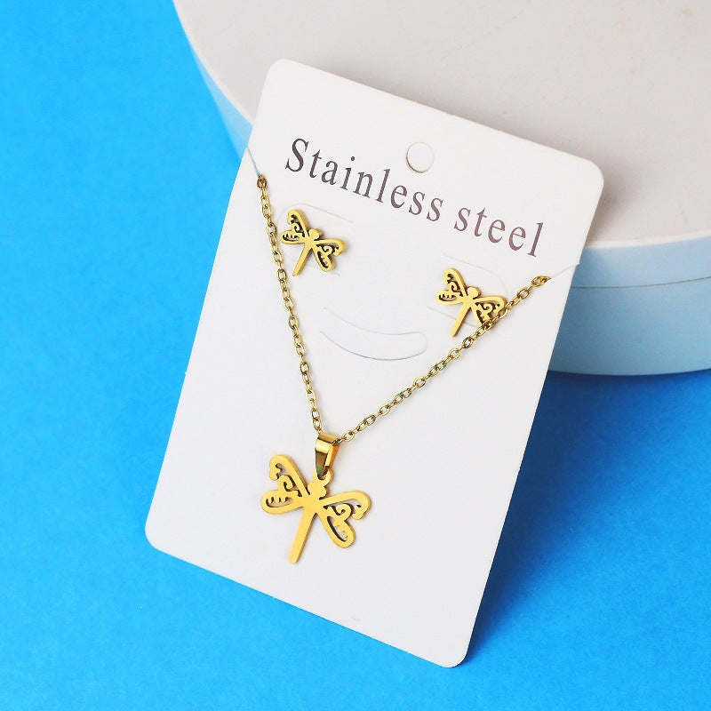 Butterfly Unicorn Sweet Personality Simple Stainless Steel Necklaces