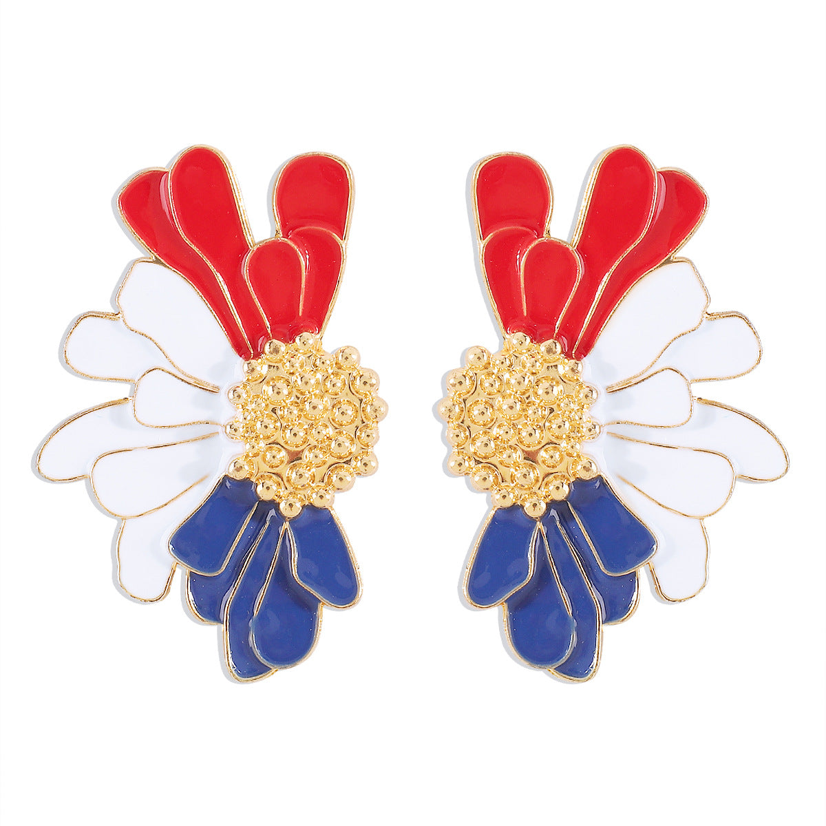 Boucles d'oreilles à motif de tempérament féminin en alliage vintage