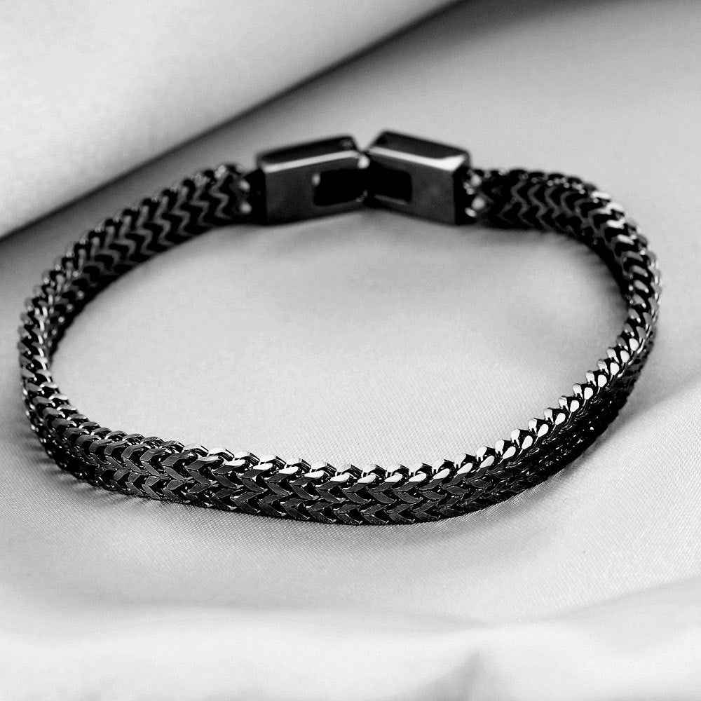 Men's Hip Hop Stainless Steel Keel Snake Chain Fashion Bracelets