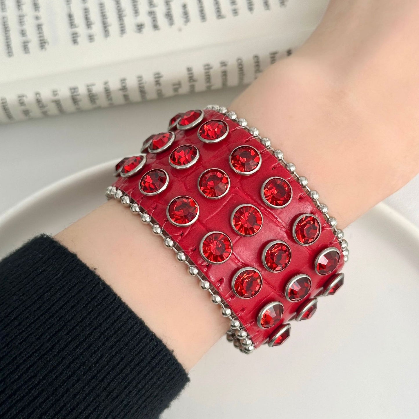 Trendy Cross Rhinestone Female Skull Hip Hop Bracelet