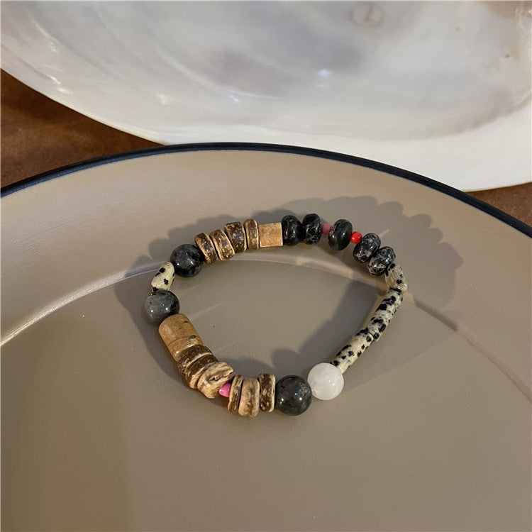 Bracelets naturels classiques en perles de Style chinois pour femmes, couleurs assorties