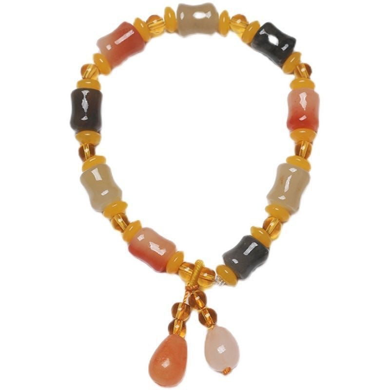 Natural Jade Bamboo Ornament Live Broadcast Bracelets