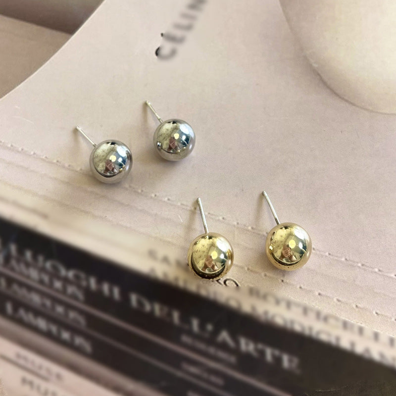 Fashion Simple Geometric Ball Metal Quality Earrings