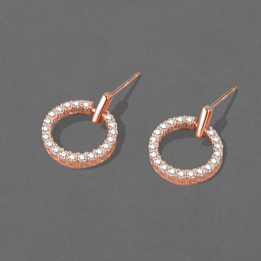 Korean Temperamental And Personalized Round Micro Earrings