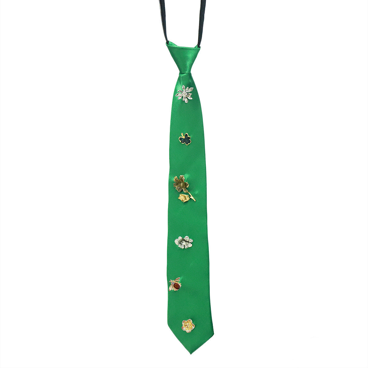 Creative Retro Suit Tie Personalized Alloy Flower Necklace
