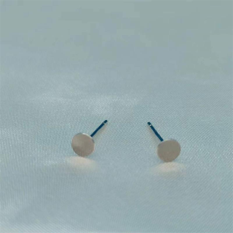 Women's & Men's & Korean Style Sterling Sier Round Earrings