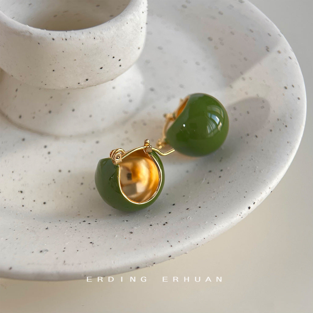 Elegant High-grade Handmade Enamel Drip Glazed Earrings