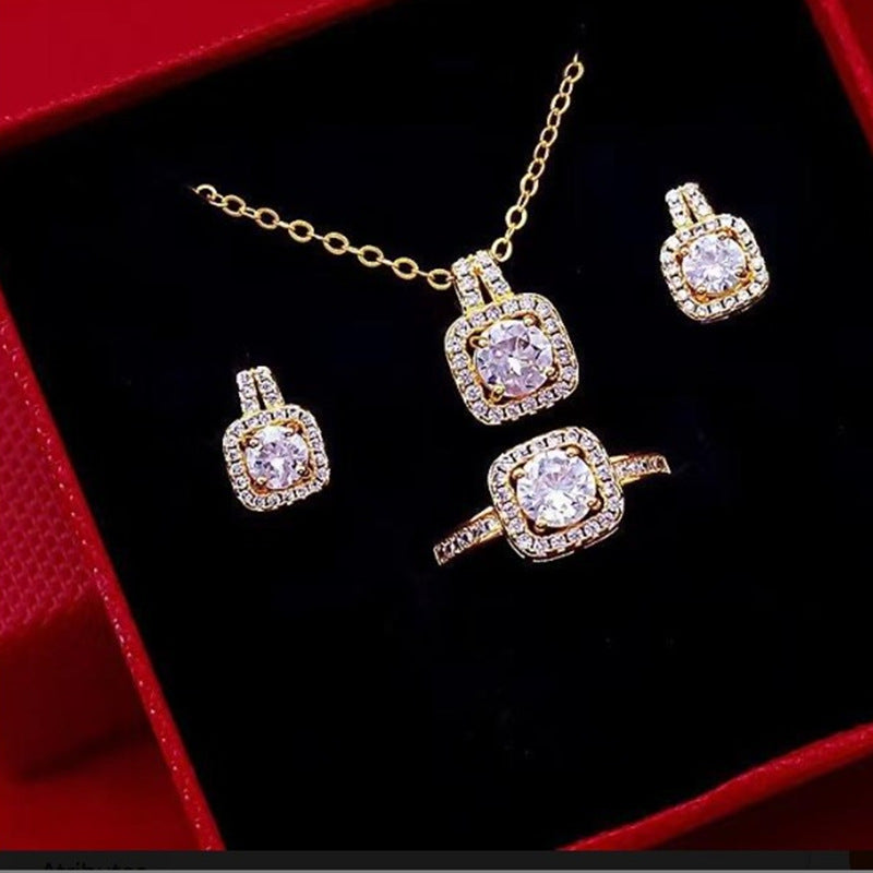 Women's Light Luxury Minority Birthday Gift High Jewelry Set