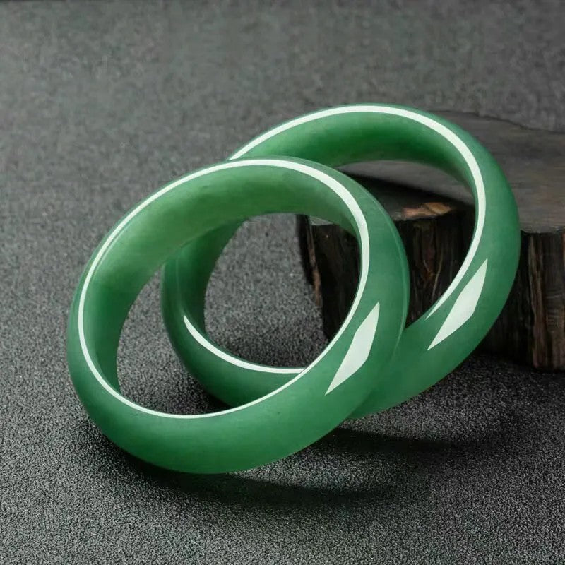 Natural Aventurine Jade Light Green Chinese Bracelets