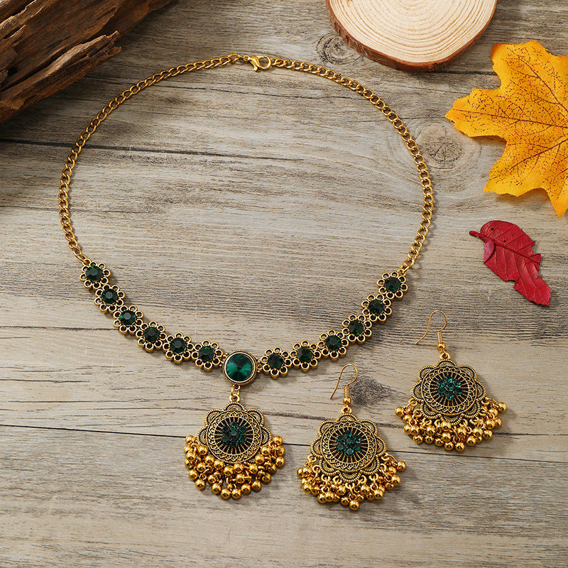Style Pearl Zircon High Profile Retro Water Jewelry Set